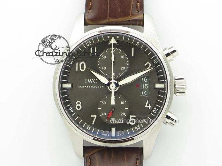 MIROTIME 0428 RelaxedFit Big Pilot Real PR IW500435 “Muhammad Ali” ZF Best Edition On Black Leather Strap A 7295